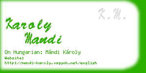 karoly mandi business card